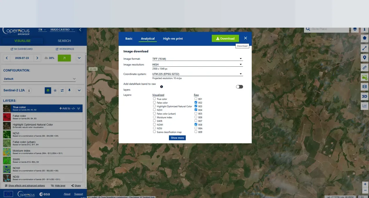 Process Sentinel-2 — passo 7
